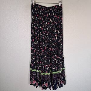 Lucia Lukken Broomskirt Skirt Womens Large Floral Mix Boho Vintage 90s Cottage